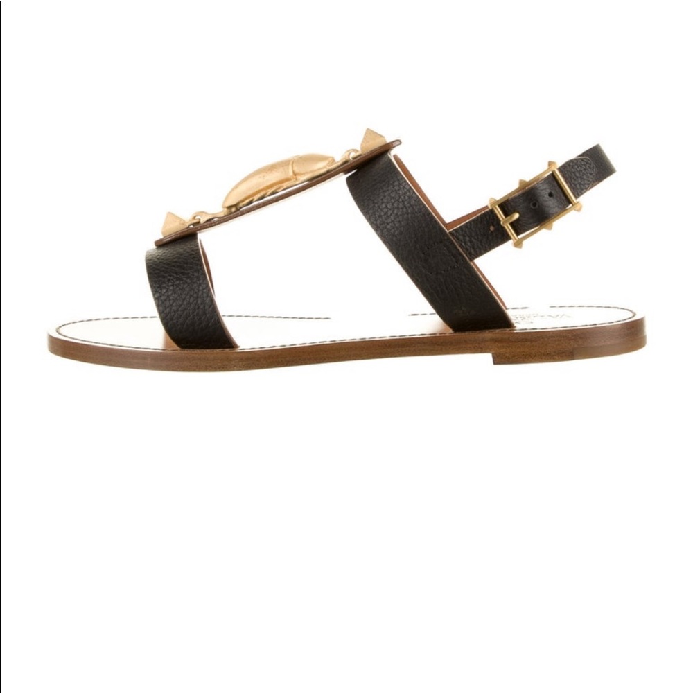 Valentino Rockstud Accent Leather Sandals - Picture 5 of 5